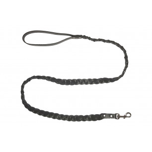 D1 Guinzaglio per cani in pelle nero 150 cm VlaMiTex