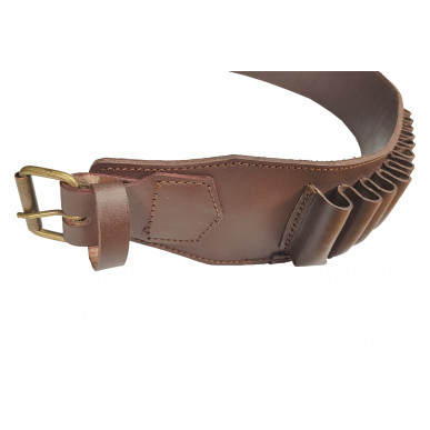 J46 Ceinture à cartouches en cuir véritable marron calibre 12 taille 85-110 cm VlaMiTex