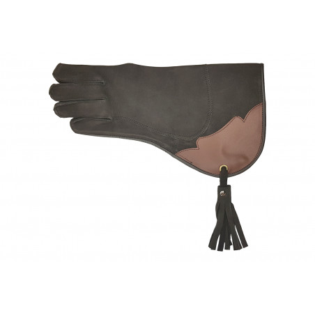 J52 Guanto da falconeria in pelle nera VlaMiTex