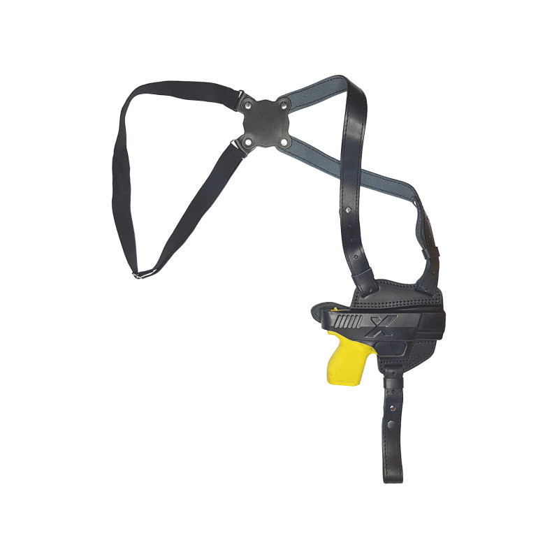 S6 Fondina in Pelle per Spalla per Taurus GX4 nero VlaMiTex