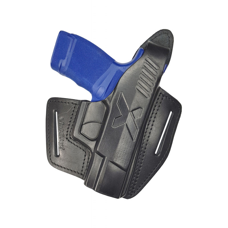 B6 Coldre de Couro para Springfield Hellcat preto VlaMiTex