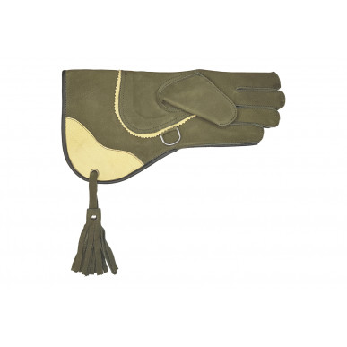 J53 Gant de fauconnier en cuir vert VlaMiTex