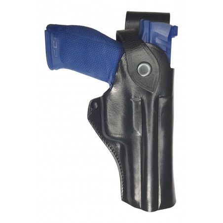 B30 кожна футрола за Walther Q5 Match цев 5 инча са Red Dot црна VlaMiTex