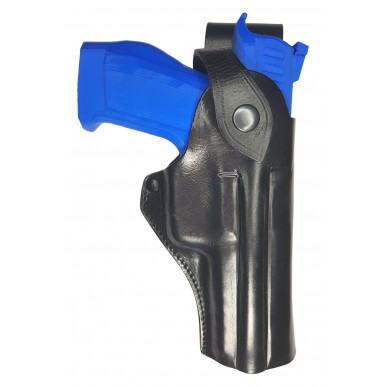 B30 Bőr Tok Walther PDP 5 hüvelykes csőhöz Red Dot-tal fekete VlaMiTex