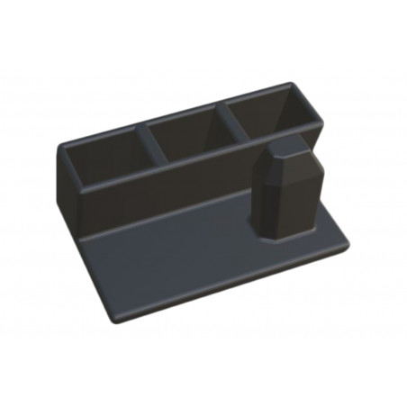 Suporte de Mesa para 1 Pistola & 3 Carregadores – Armazenamento Compacto para Armas Curtas