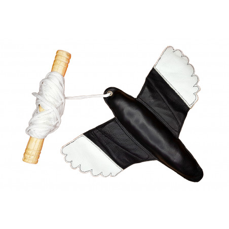 J58 Federspiel Esca per Addestramento di Falchi 110g Nero/Bianco