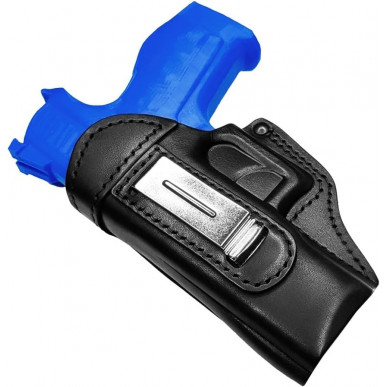 IWB 3Li Holster en cuir pour Walther Q4 noir pour gauchers VlaMiTex