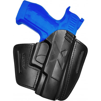 U5 Fondina in Pelle Estrazione Rapida per Walther Q4 Nero VlaMiTex