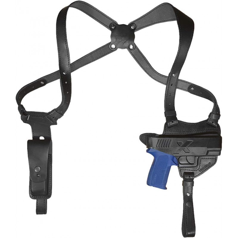 S22 kožené ramenní pouzdro pro Beretta Px4 Storm černé VlaMiTex