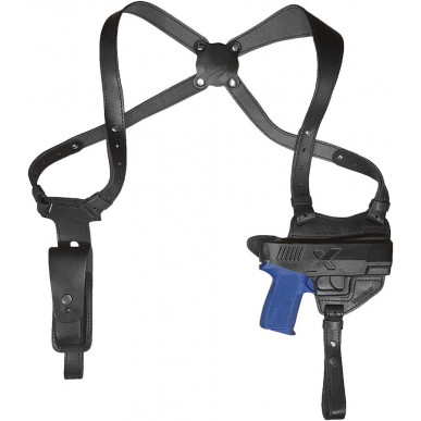 S22 Coldre de Ombro de Couro para Beretta Px4 Storm preto VlaMiTex