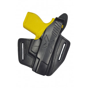 Holster en cuir pour Walther P22Q OWB – Droitier avec bouton-pression