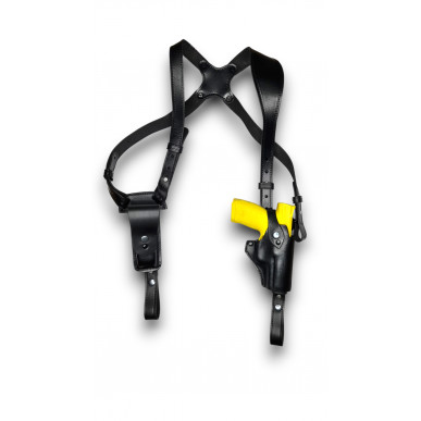 SD 5 Leather Shoulder Holster for CZ P-10c with Red Dot (Red Dot Sight) black VlaMiTex