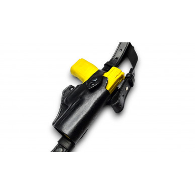 SD 5 נרתיק כתף מעור עבור CZ P-10c עם Red Dot (כוונת נקודה אדומה) שחור VlaMiTex