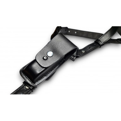 SD 5 Coldre de Ombro de Couro para CZ P-10c com Red Dot (Visor de Ponto Vermelho) preto VlaMiTex