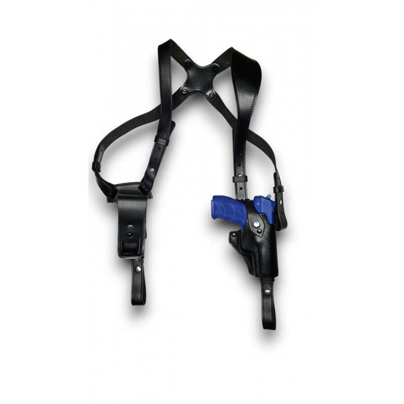 SD 5 Coldre de Ombro de Couro para HK P30 com Red Dot (Mira de Ponto Vermelho) preto VlaMiTex SD 5 Coldre de Ombro de Couro para HK P30 com Red Dot (Mira de Ponto Vermelho) preto VlaMiTex