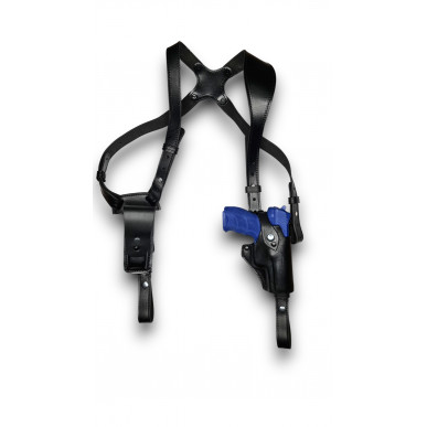 SD 5 Coldre de Ombro de Couro para HK P30 com Red Dot (Mira de Ponto Vermelho) preto VlaMiTex