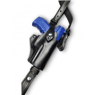 SD 5 Holster d'épaule en cuir pour Walther P99 avec Red Dot (viseur point rouge) noir VlaMiTex