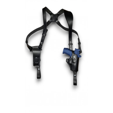 SD 5 Leather Shoulder Holster for Walther PDP for 4.2 barrel with Red Dot (Red Dot Sight) black VlaMiTex