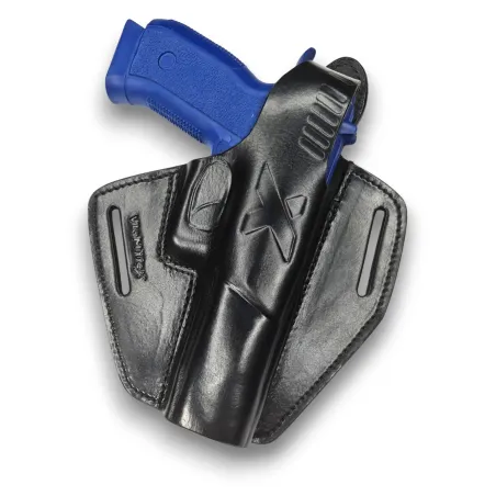 Leather Holster for CZ SP-01 Shadow 1 OWB – Right-Handed with Snap Button