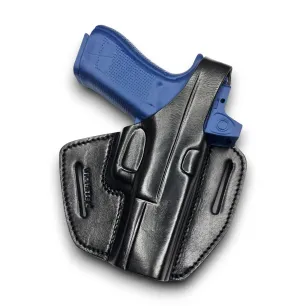 Holster en cuir pour Glock 22 OWB – Droitier avec bouton-pression