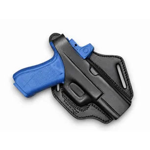 B45 Cross-Draw OWB Leder Holster für Glock 31 inkl. MOS Optic-Ready mit Red Dot