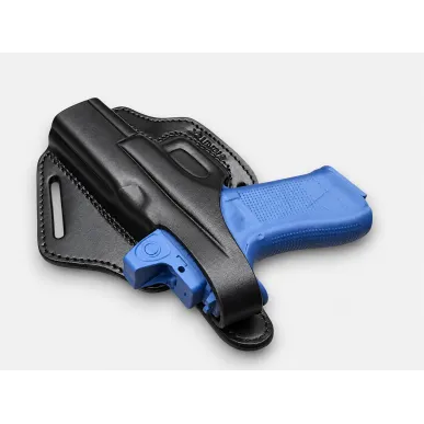 B45 Cross-Draw OWB Leder Holster für Glock 45 inkl. MOS Optic-Ready mit Red Dot