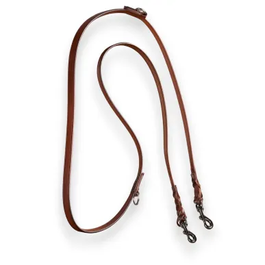 D2 Adjustable Leather Dog Leash Brown VlaMiTex
