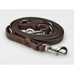 D2 Adjustable Leather Dog Leash Brown VlaMiTex
