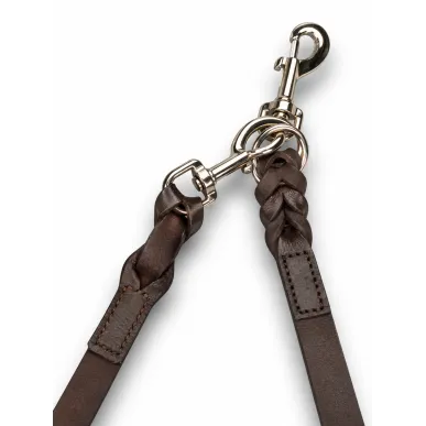 D2 Adjustable Leather Dog Leash Brown VlaMiTex