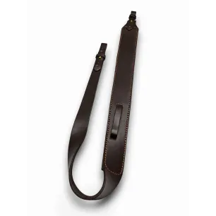 Vlamitex bretelle de fusil en cuir, marron — antidérapante, avec boucle (6 cm/2,5 cm, 110 cm)