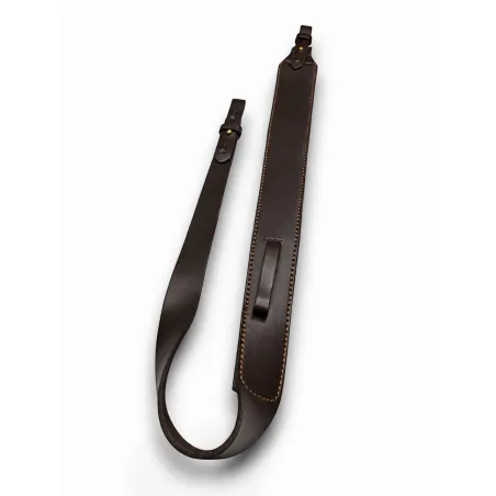 Vlamitex Gewehrriemen Leder Braun – rutschfest mit Daumenschlaufe (100 - 110 cm)