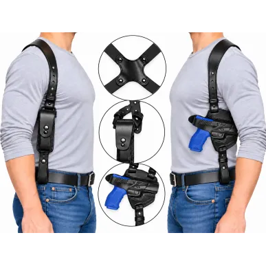 S19 Leather Shoulder Holster for Heckler and Koch P30 Black VlaMiTex