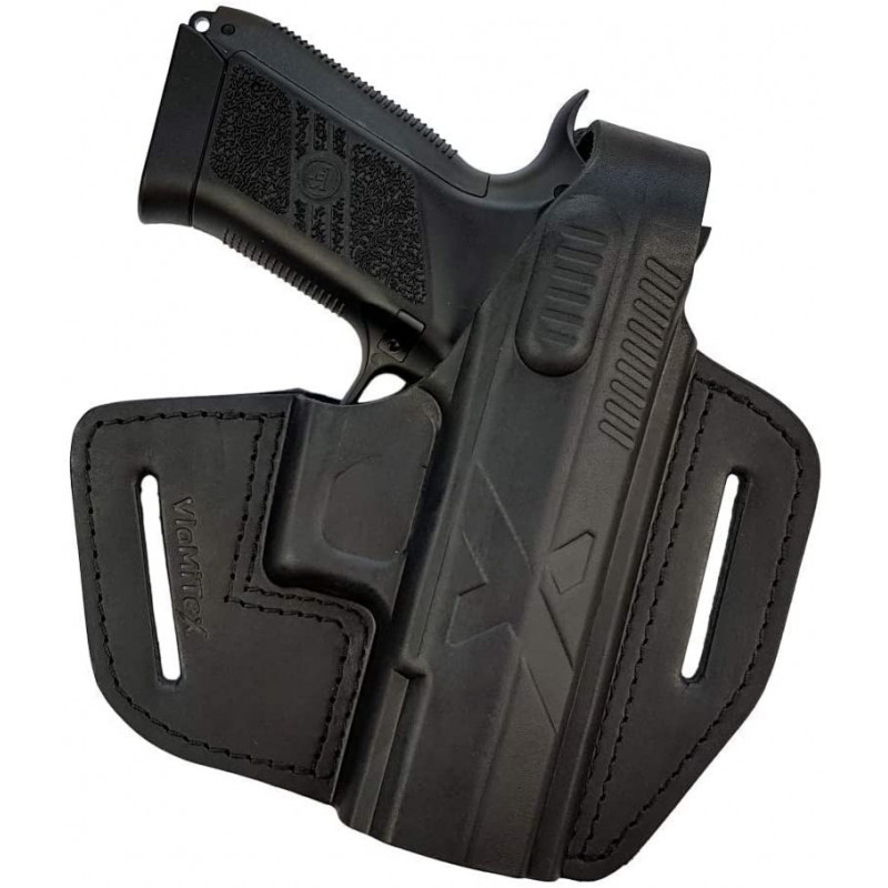 B18 Holster en cuir pour CZ 75 P-07 Duty noir VlaMiTex