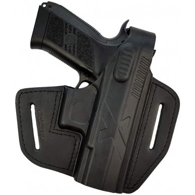 B18 Coldre de Couro para CZ 75 P-07 Duty preto VlaMiTex