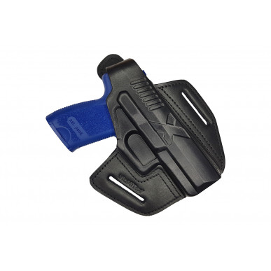 B19 Fondina in Pelle per Heckler e Koch P10 USP Compact nero VlaMiTex