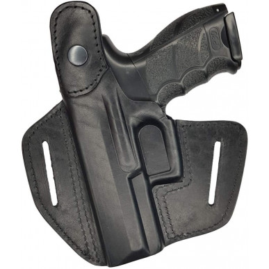 B19 נרתיק עור לאקדח Heckler und Koch P30 שחור VlaMiTex