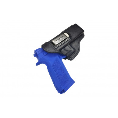 IWB 7 حافظة جلدية لـ CZ P-09 أسود VlaMiTex