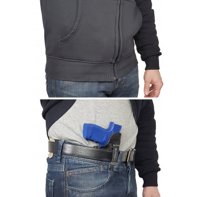 IWB 6 Leder Holster für Springfield XDM schwarz VlaMiTex