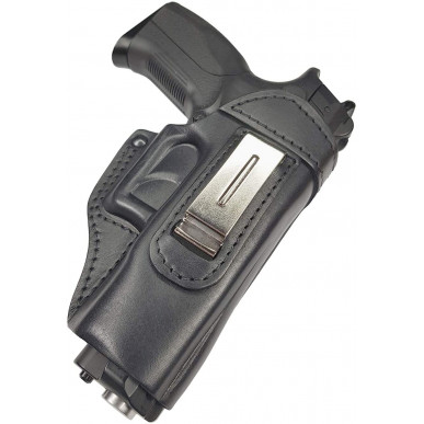 IWB 6 चमड़े की बेल्ट होल्स्टर Grand Power K100 के लिए काला VlaMiTex