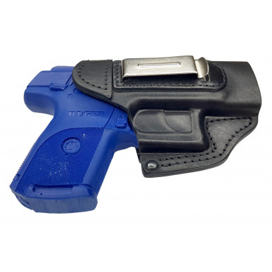 IWB 5 кожаная кобура для Ruger SR9 Compact черная VlaMiTex