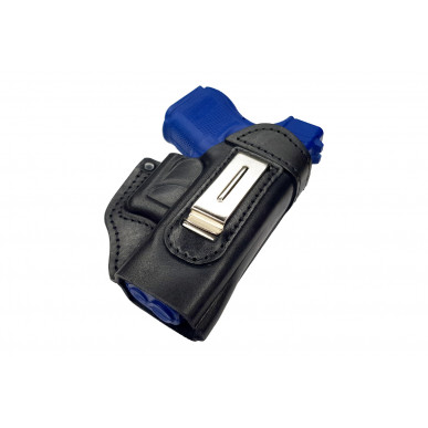 IWB 5 Coldre de Couro para Glock 26 27 28 29 30 33 36 39 preto VlaMiTex
