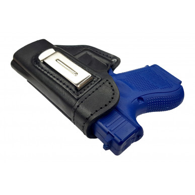 IWB 5 läderhölster för Glock 26 27 28 29 30 33 36 39 svart VlaMiTex
