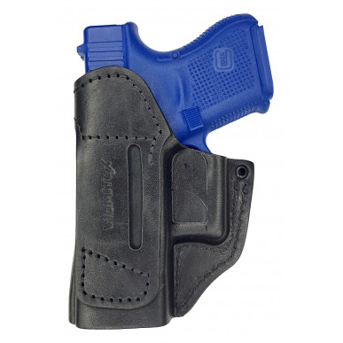 IWB 5 nahkakotelo Glock 26 27 28 29 30 33 36 39 musta VlaMiTex