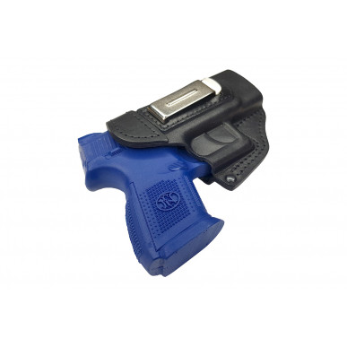 IWB 5 Coldre de Couro para FN FNS-9c preto VlaMiTex
