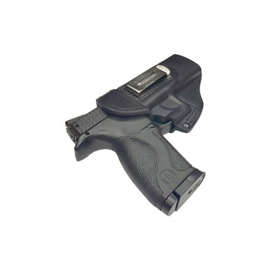 IWB 4 Leather Holster for Smith & Wesson M&P40 Black VlaMiTex