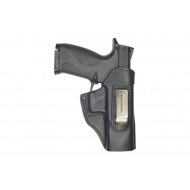 IWB 4 Leather Holster for Smith & Wesson M&P40 Black VlaMiTex
