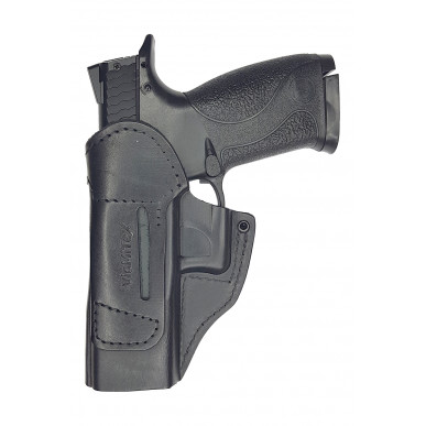 IWB 4 Leather Holster for Smith & Wesson M&P40 Black VlaMiTex