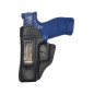 IWB 3Li Coldre de Couro para Walther PDP Cano 4 Polegadas Preto para Canhotos