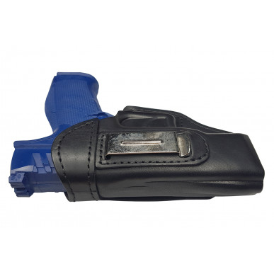 IWB 3Li Leder Holster für Walther PDP Lauf 4 Zoll schwarz für Linkshänder