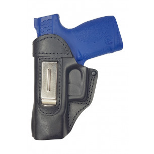 SW MP 9 Compact 用IWBレザーホルスター – 左利き 用、薄型で頑丈